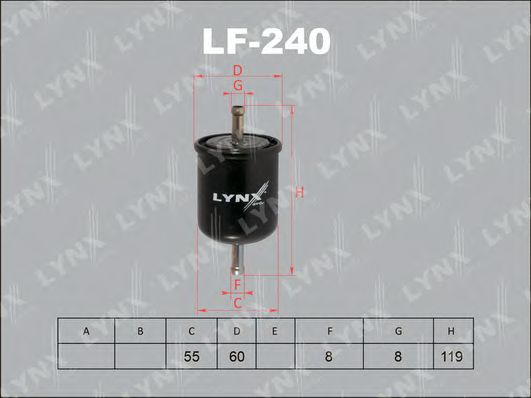 Топливный фильтр LYNXauto LF-240