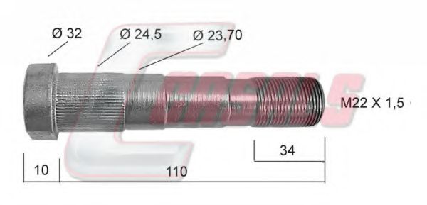 Болт крепления колеса CASALS 21326