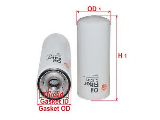 Масляный фильтр SAKURA  Automotive C-5731