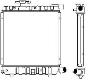 Радиатор, охлаждение двигателя SAKURA  Automotive 1091-0207