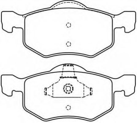 Комплект тормозных колодок, дисковый тормоз ASVA AKD-5805