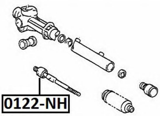 Осевой шарнир, рулевая тяга ASVA 0122-NH