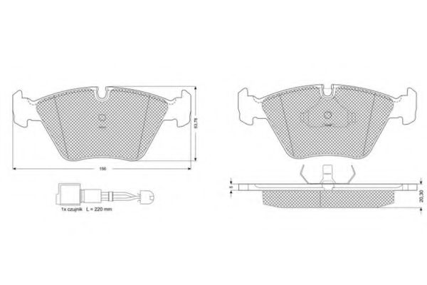 Комплект тормозных колодок, дисковый тормоз PROCODIS FRANCE PF10691