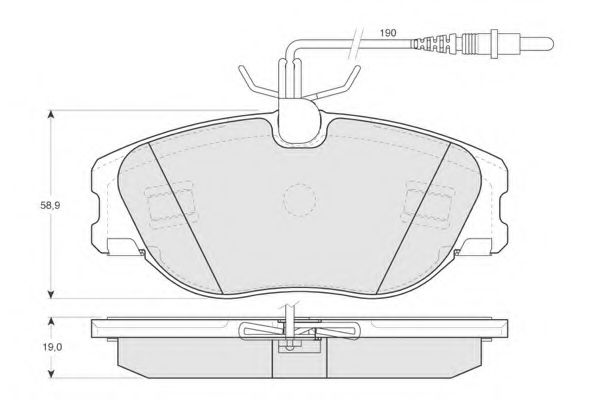 Комплект тормозных колодок, дисковый тормоз PROCODIS FRANCE PF12442