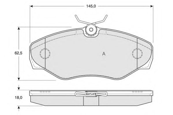 Комплект тормозных колодок, дисковый тормоз PROCODIS FRANCE PF1308