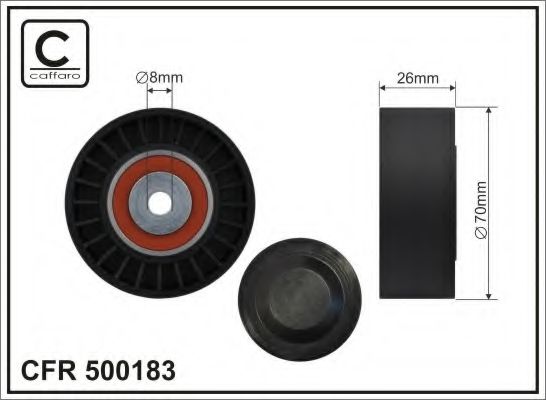 Натяжной ролик, поликлиновой  ремень CAFFARO 500183