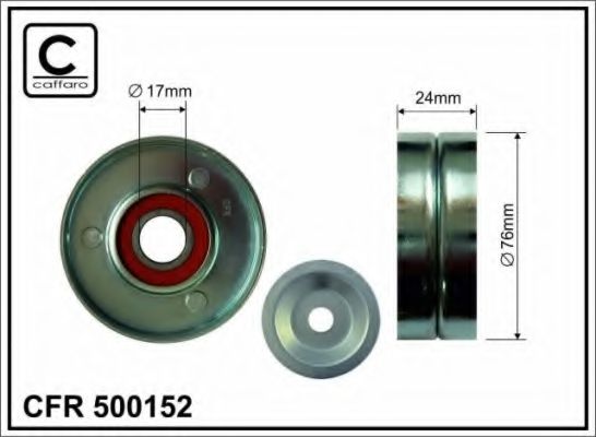 Натяжной ролик, поликлиновой  ремень CAFFARO 500152