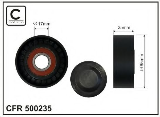 Натяжной ролик, поликлиновой  ремень CAFFARO 500235
