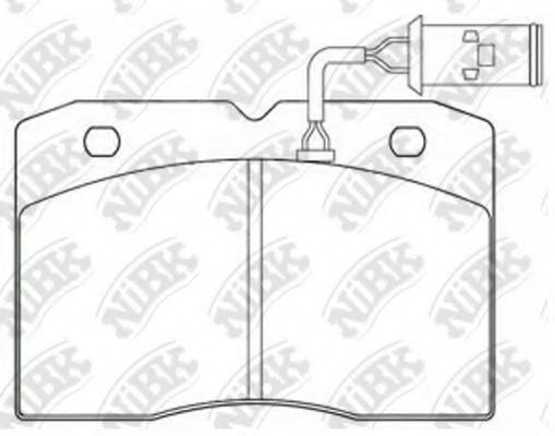 Комплект тормозных колодок, дисковый тормоз NiBK PN0253W