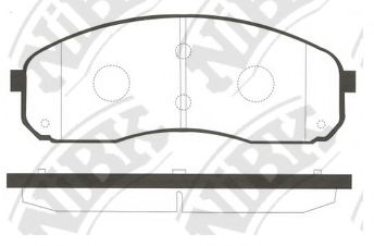 Комплект тормозных колодок, дисковый тормоз NiBK PN0602