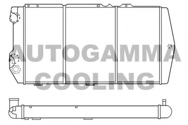 Радиатор, охлаждение двигателя AUTOGAMMA 100054