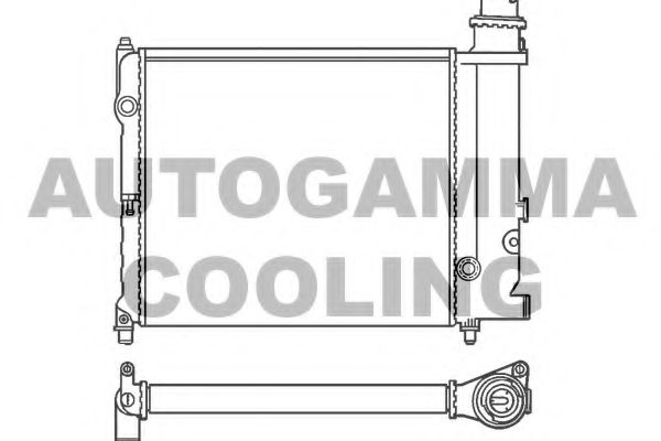 Радиатор, охлаждение двигателя AUTOGAMMA 100161