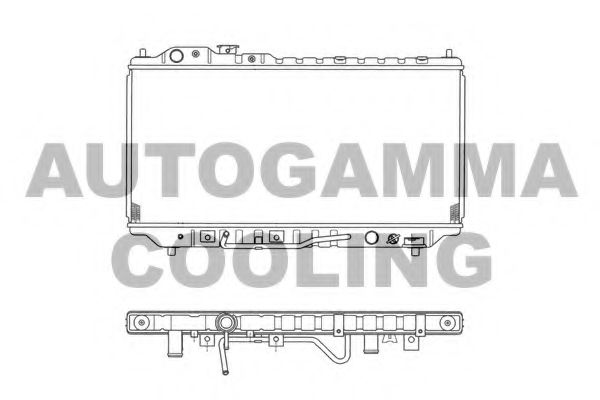 Радиатор, охлаждение двигателя AUTOGAMMA 101451