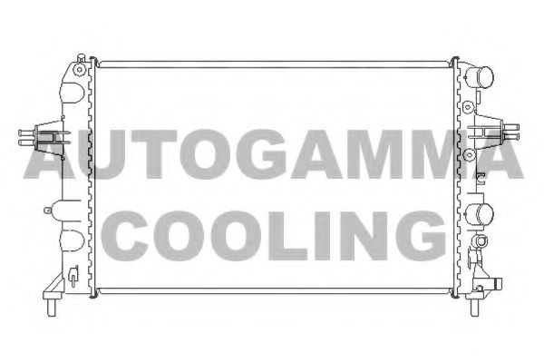 Радиатор, охлаждение двигателя AUTOGAMMA 104299