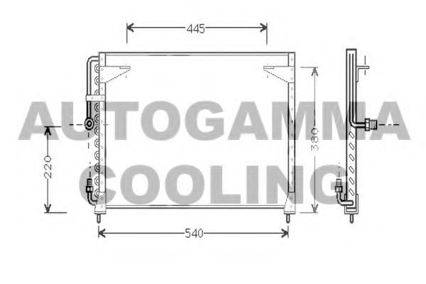 Конденсатор, кондиционер AUTOGAMMA 104303
