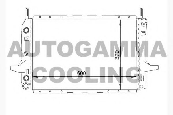 Радиатор, охлаждение двигателя AUTOGAMMA 104640