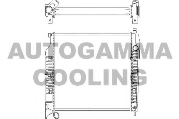 Радиатор, охлаждение двигателя AUTOGAMMA 105128