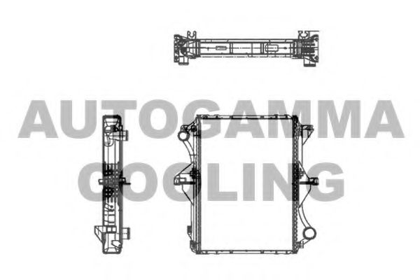 Радиатор, охлаждение двигателя AUTOGAMMA 105489