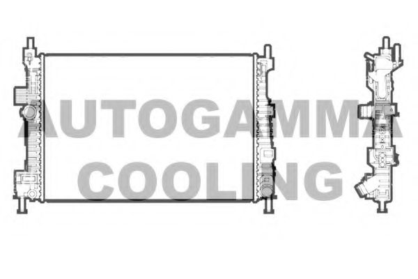 Радиатор, охлаждение двигателя AUTOGAMMA 107214