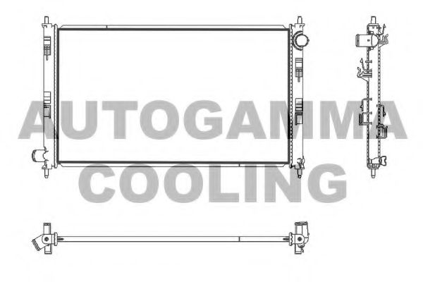 Радиатор, охлаждение двигателя AUTOGAMMA 107436