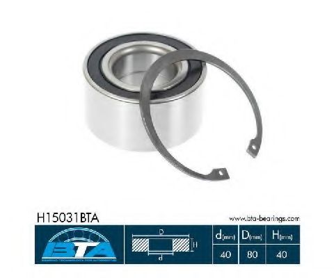 Комплект подшипника ступицы колеса BTA H15031BTA