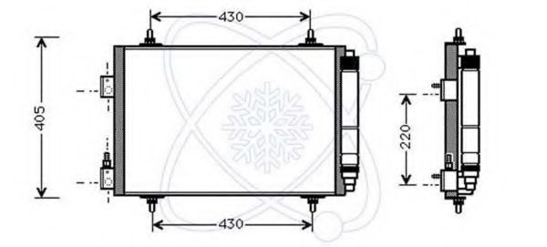 Конденсатор, кондиционер ELECTRO AUTO 30C0055