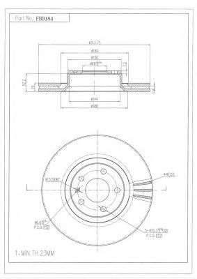 Тормозной диск FI.BA FBD184