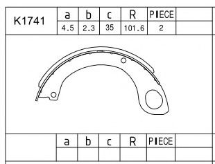 Комплект тормозных колодок ASIMCO K1741