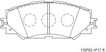 Комплект тормозных колодок, дисковый тормоз ASIMCO KD2780