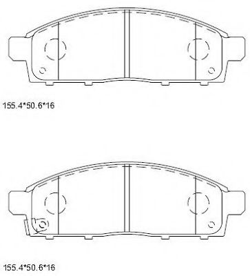 Комплект тормозных колодок, дисковый тормоз ASIMCO KD4723