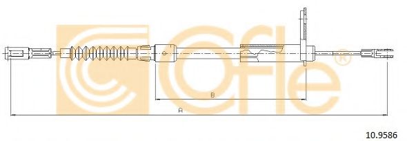 Трос, стояночная тормозная система COFLE 10.9586