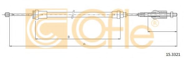 Трос, управление сцеплением COFLE 15.3321