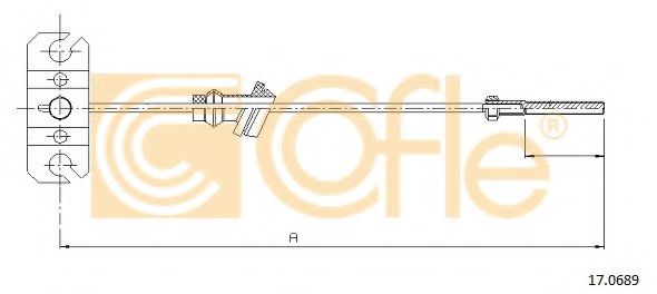 Трос, стояночная тормозная система COFLE 17.0689
