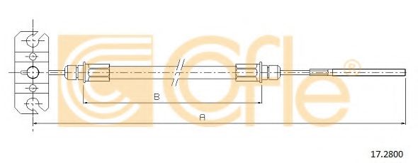 Трос, стояночная тормозная система COFLE 17.2800