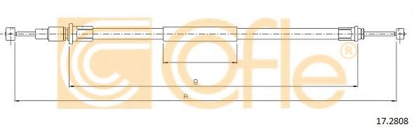 Трос, стояночная тормозная система COFLE 17.2808