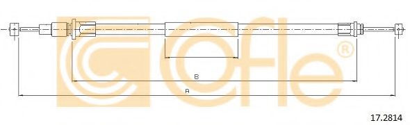 Трос, стояночная тормозная система COFLE 172814