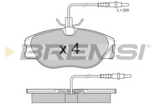 Комплект тормозных колодок, дисковый тормоз BREMSI BP2598