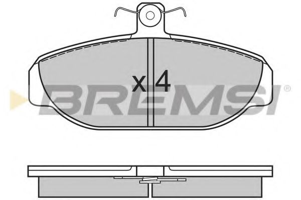 Комплект тормозных колодок, дисковый тормоз BREMSI BP2616