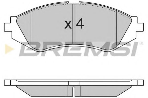 Комплект тормозных колодок, дисковый тормоз BREMSI BP2718