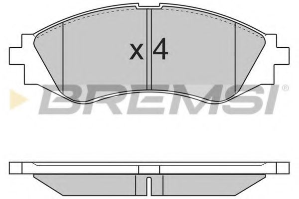 Комплект тормозных колодок, дисковый тормоз BREMSI BP2833