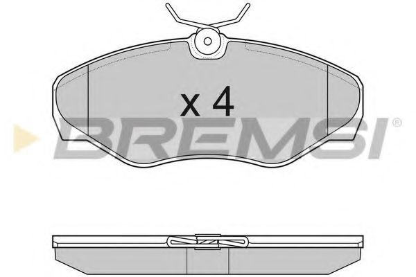 Комплект тормозных колодок, дисковый тормоз BREMSI BP3012