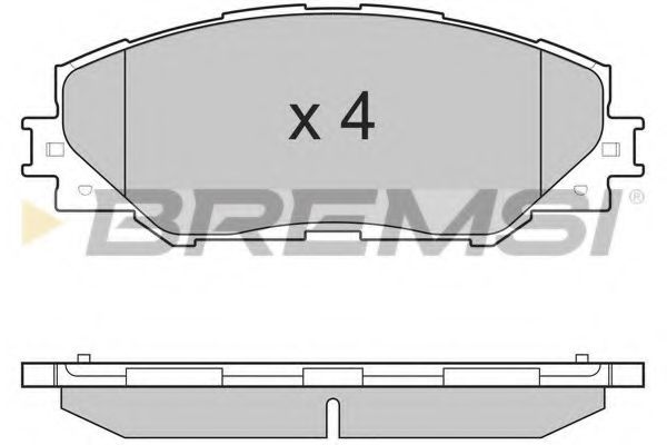 Комплект тормозных колодок, дисковый тормоз BREMSI BP3250