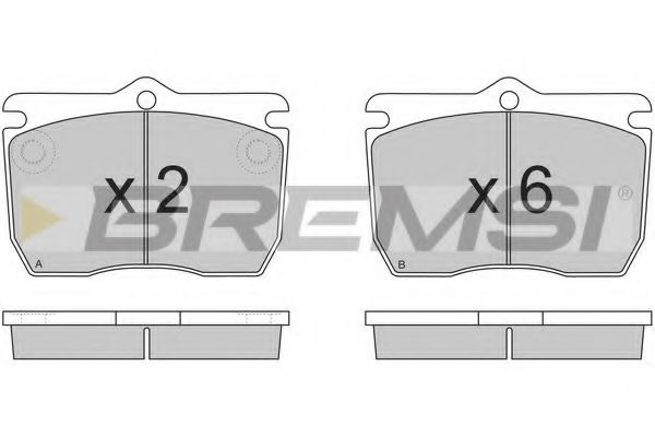 Комплект тормозных колодок, дисковый тормоз BREMSI 29018
