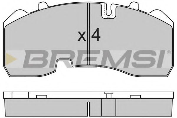 Комплект тормозных колодок, дисковый тормоз BREMSI 29165