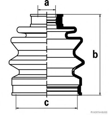 Комплект пылника, приводной вал HERTH+BUSS JAKOPARTS J2866004