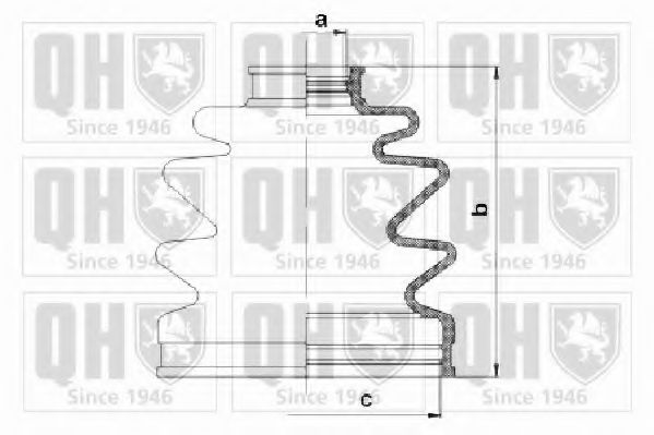 Комплект пылника, приводной вал QUINTON HAZELL QJB1077