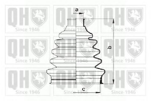 Комплект пылника, приводной вал QUINTON HAZELL QJB855