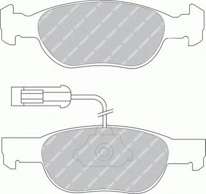 Комплект тормозных колодок, дисковый тормоз FERODO FSL1040