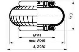 Кожух пневматической рессоры CONTITECH FS1209