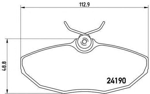 Комплект тормозных колодок, дисковый тормоз BREMBO P 36 015